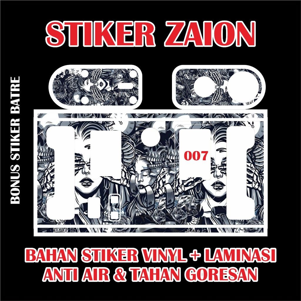 

*PromoGet2* Stiker Zaion Bahan Laminasi 007 Stiker Garskin HP/Case Custom Dan COD