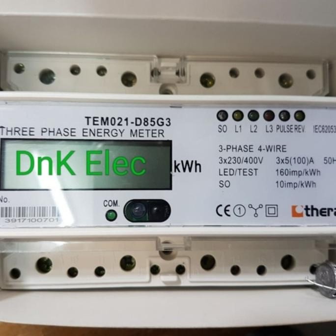 KWH Meter 3 Phase Merk Thera TEM021-D85G3 Digital (LCD) Direct