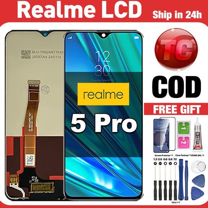 Original Lcd REALME 5 PRO fullset ori asli Layar hp touchscreen Sentuh Versi Tinggi COD SAMD