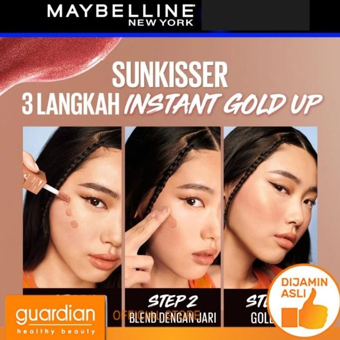 Murah Maybelline Sunkisser 2-in-1 Highlighter Blush 11 Electric Bronze - Liquid Highlighter Liquid B