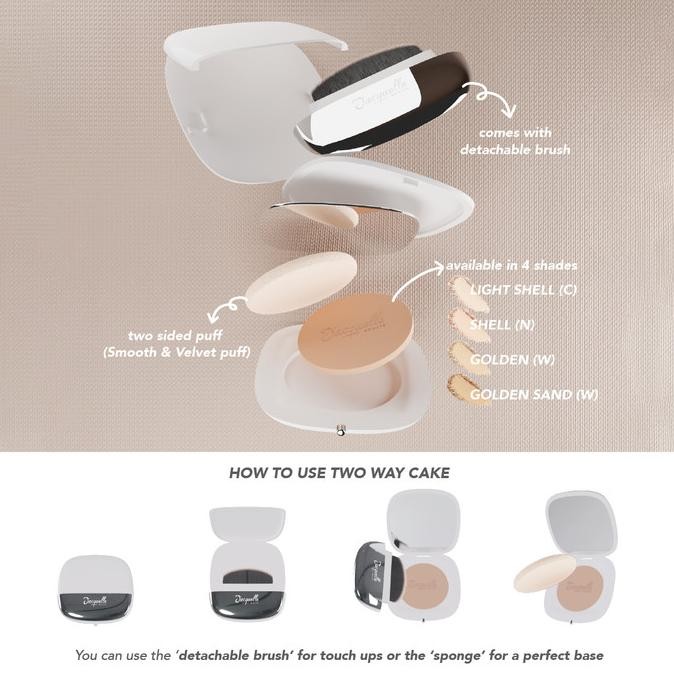 Murah Jacquelle Blur Effect Two Way Cake and Sunscreen Package Non COD