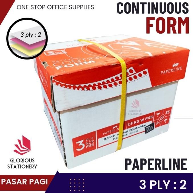 

NEW Kertas Continuous Form 9.5 x 11" 3ply Bagi 2 (PRS) - Paperline