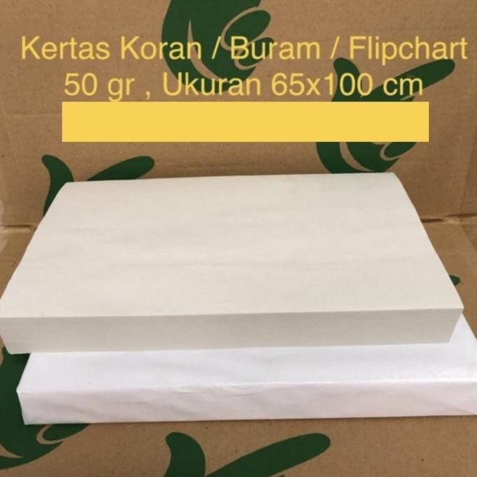 

TERMURAH - Kertas Koran / Buram / Flipchart 50gr ( 65x100 cm )