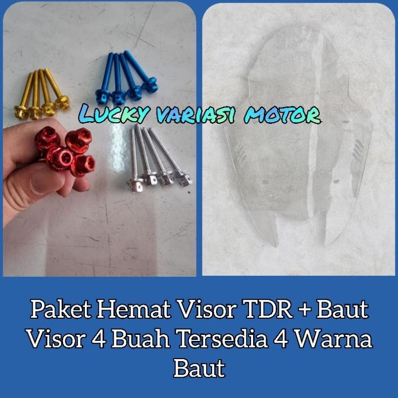 Paket Windshield /Visor Tdr + Baut Visor Tameng Kaca Depan Yamaha New Nmax-155 2020-2022/ Nmax-Old-2