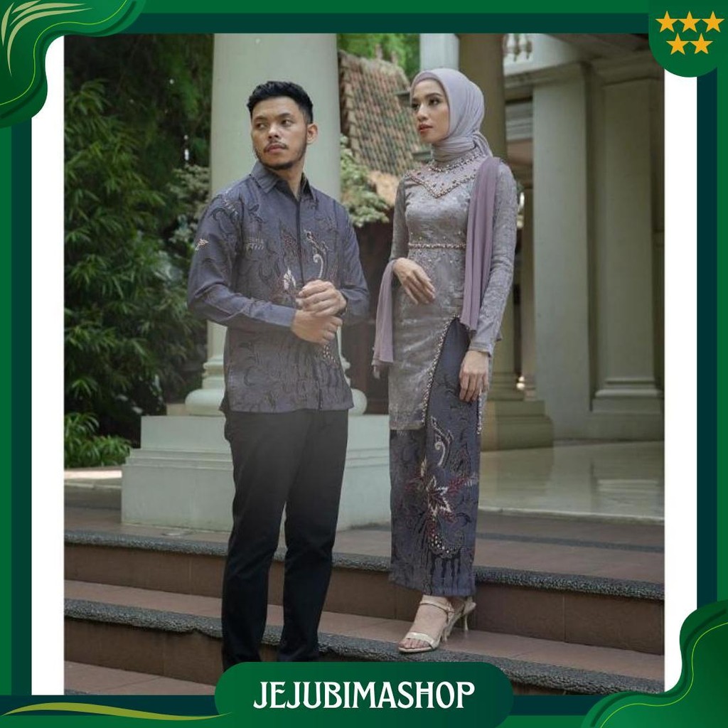 Kebaya Couple Wisuda Modern Kebaya Hana Set Tunik Lamaran Tunangan Batik Baju Couple Kondangan Terba