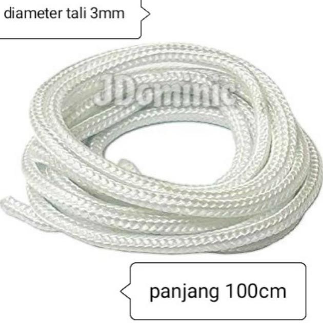recoil starter rope 3mm - tali senar benang tarikan sela rikoil rekoil stater mesin chain saw sinso 