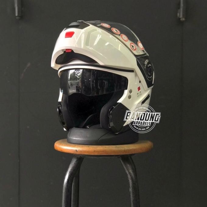 Sale Helm Motor Modular Nolan N903 Special Metal White Full Face Sni