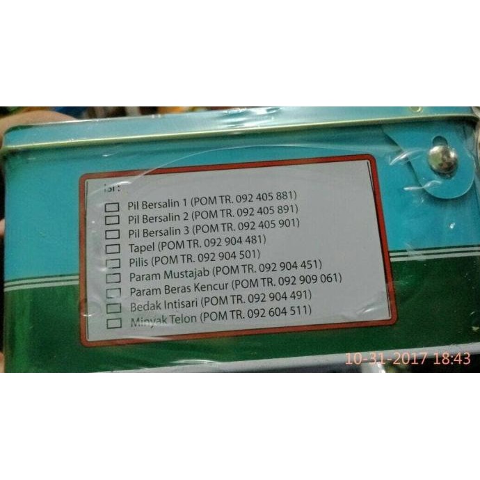 

Jamu Pil Bersalin Selapan 1-40Hari Airmancur