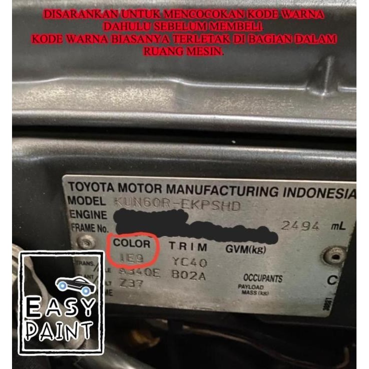 CAT OLES DARK GREY 1E9 TOYOTA FORTUNER OLD VERSION ABU TUA KEBIRUAN