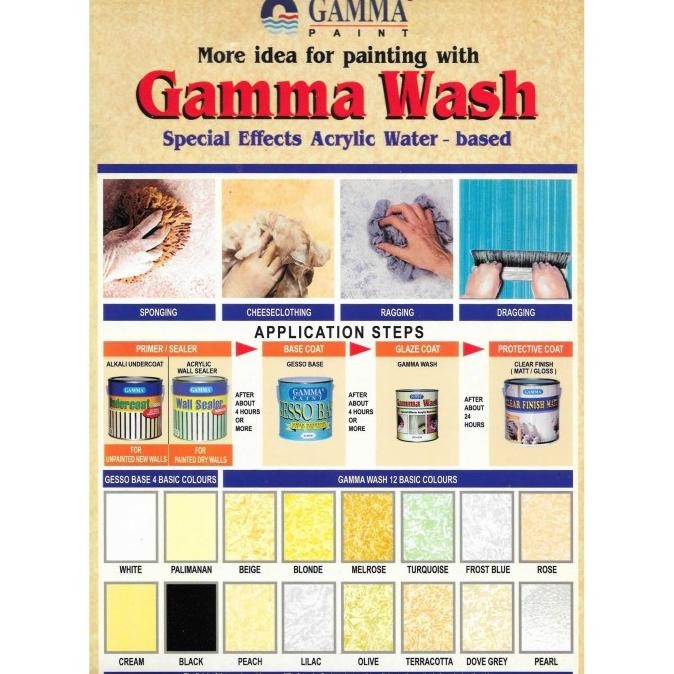 Gamma Wash - MELROSE - Cat wash Motif Spesial Efek