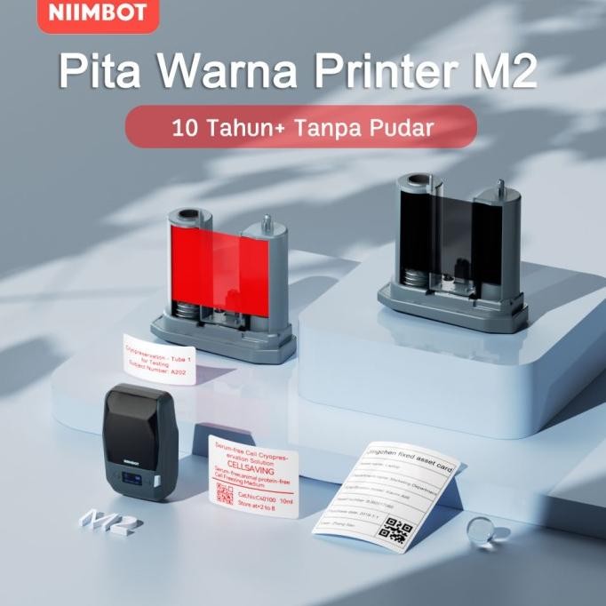 

TERMURAH - NIIMBOT M2 Ribbon Printer Warna, Hanya Cocok untuk Printer Label Transfer Panas M2, 24 Meter
