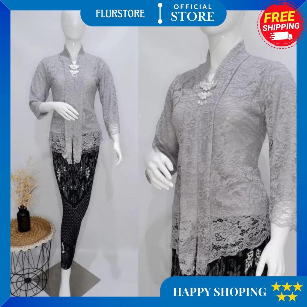 Setelan Kebaya Floy Kartini - Kebaya Modern - Kebaya Wisuda - Kebaya Kekinian - Kebaya Brokat - Keba
