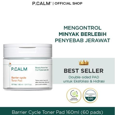 TERBARU - P.CALM Barrier Cycle Toner Pad 60ea