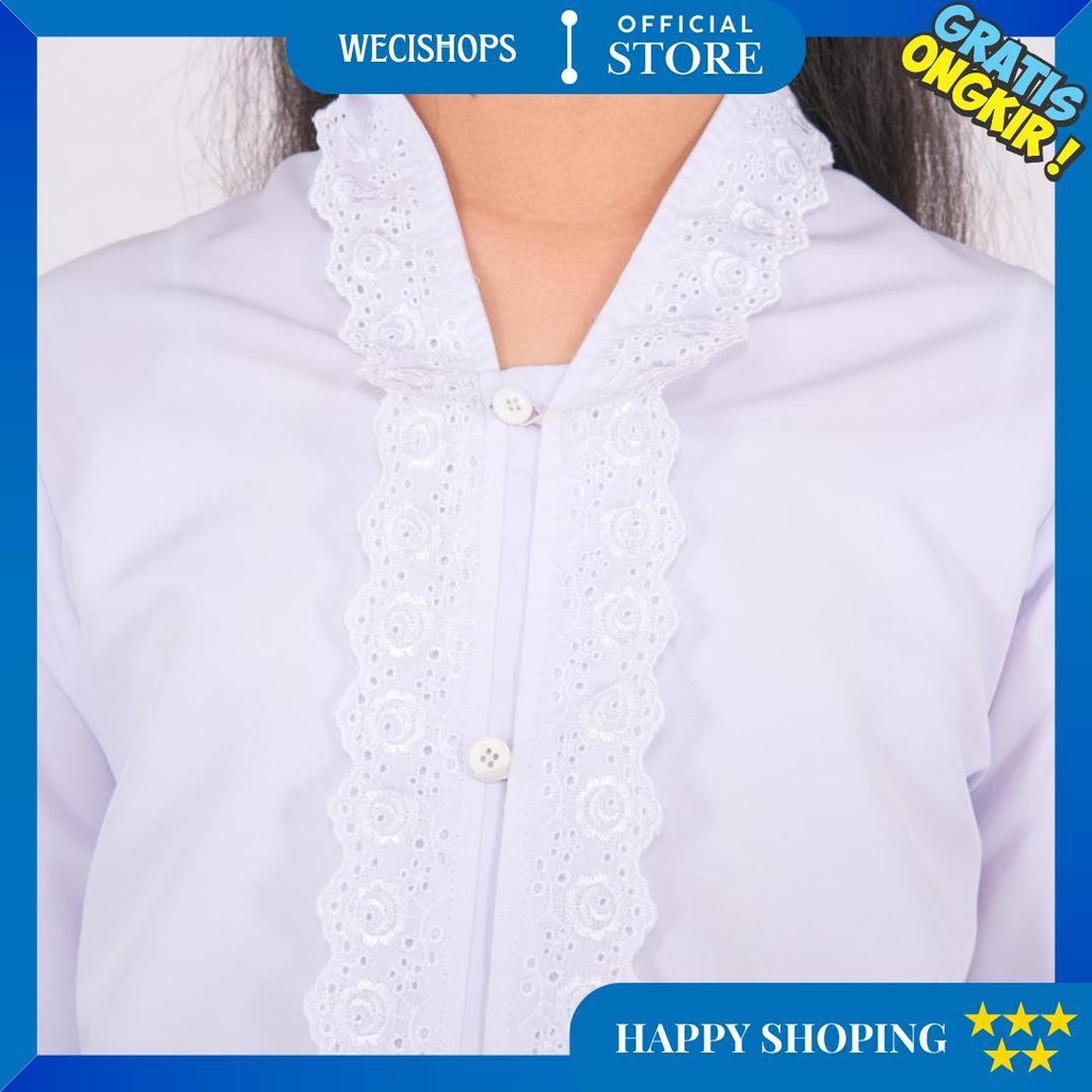 Primaragam Kebaya Anak Perempuan Modern Sd Smp Sma Atasan Baju Sekolah Adat Sunda Encim Putih Sale