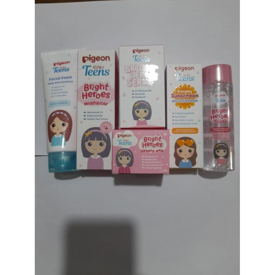 TERBARU - Pigeon Teens Paket Brightening | Skincare Anak Remaja Kulit Kusam