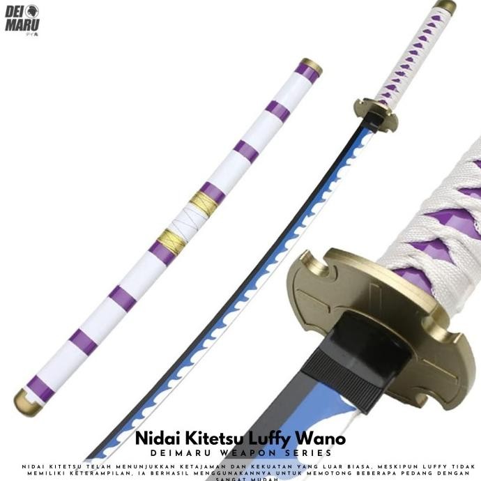 Replika Pedang Nidai Kitetsu Luffy Wano One Piece - Pedang Kayu Co
