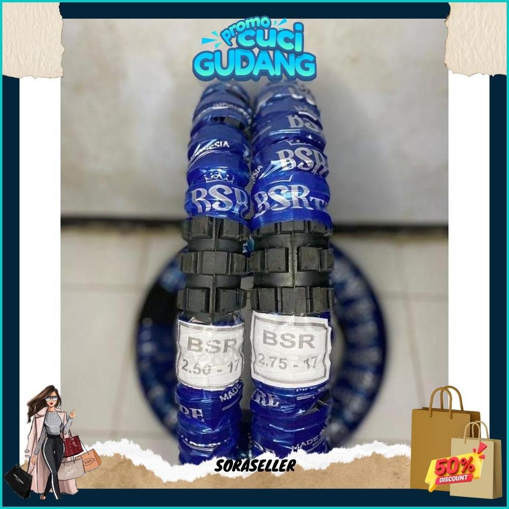 Promo Ban Cross Atau Ban Tahu Ukuran 2.50-17 & 2.75-17 Cocok Untuk Semua Motor Bebek Ring 17 Cocok J
