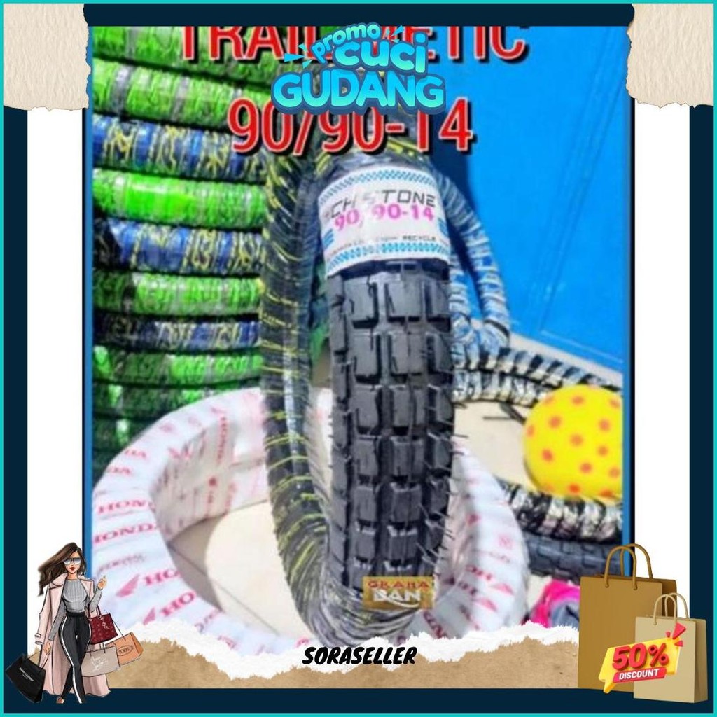 Ban Motor Metic Trail 90/90-14 Ban Tril Ring 14 Ban Tril Metic Honda Beat Vario Mio Fino Spacy Spin 