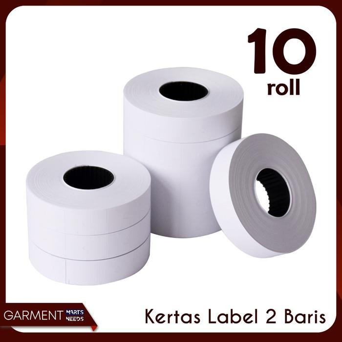 (Best Saller) Isi Label 2 Baris 10 Roll Alat Price Labeller Refill Bestseller