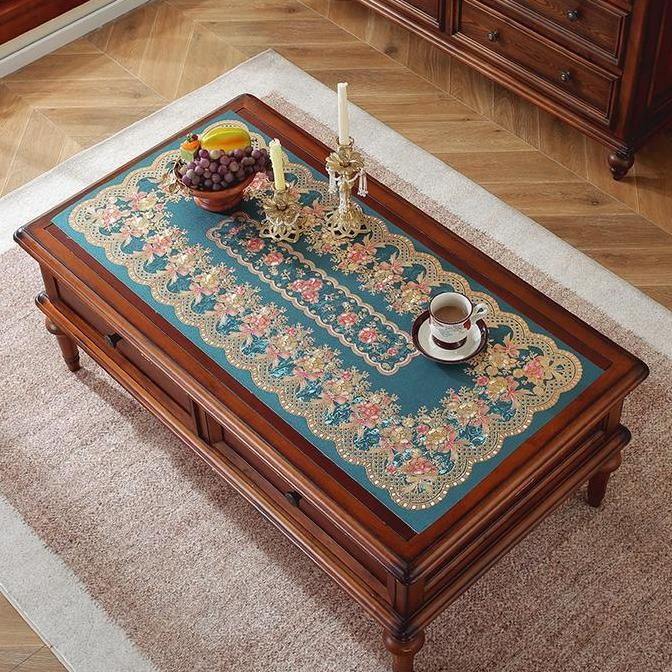 <COD> Loyal Bosque Taplak Meja Tamu / Alas Makan dengan Kualitas Tinggi Berenda Anti Air 45x90CM /50