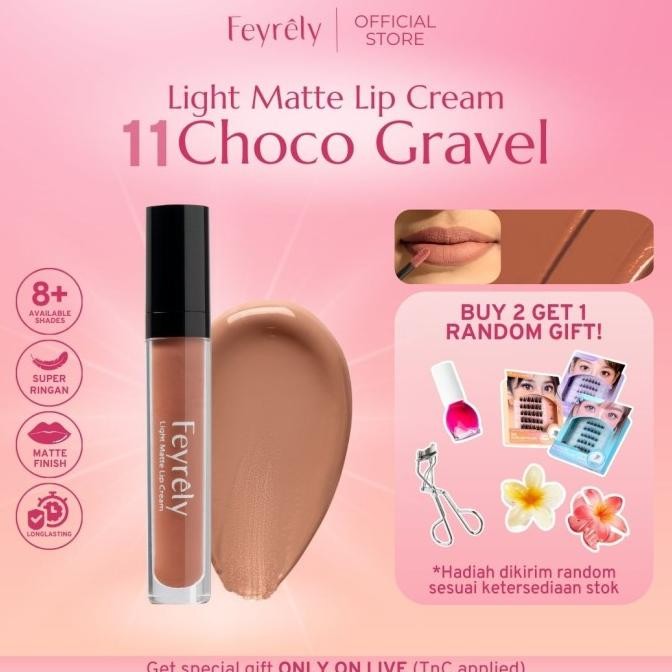 Sale 11 Choco Gravel (Nude Choco) - Feyrely Light Matte Lip Cream