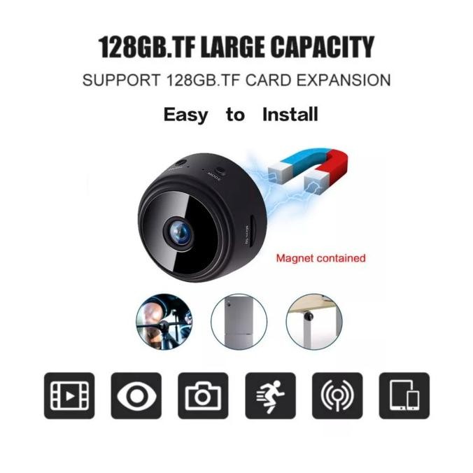 kamera IP camera Wifi bulat mini kecil tempel magnet pengintai cctv ENC