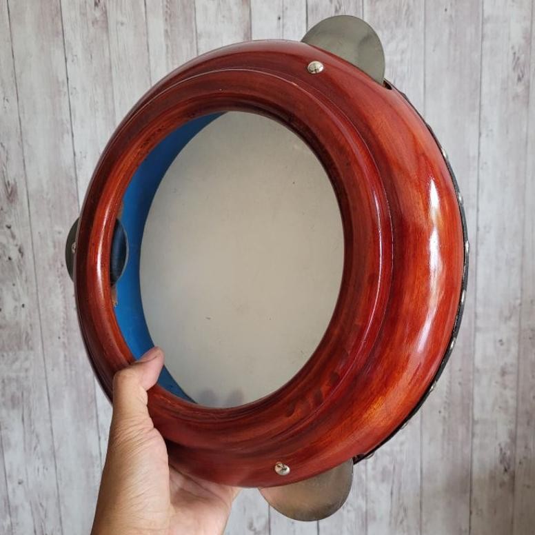 See-97 Rebana Hadroh Al Banjari 28 Cm Kayu Mahoni Terbang Rebana Murah Sholawat Hadrah Kualitas Terb