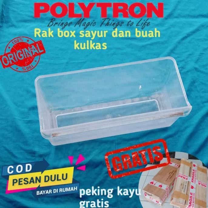 ;&;&;&;&] RAK BOX SAYUR DAN BUAH KULKAS POLYTRON ORIGINAL
