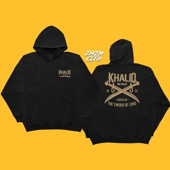Jaket Hoodie Dakwah Khalid Bin Walid Islami Muslim ADI