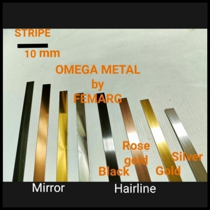 Plat Strip Stainless Steel Black | Gold | Rosegold Mr /Hl 20Mm X 305Cm
