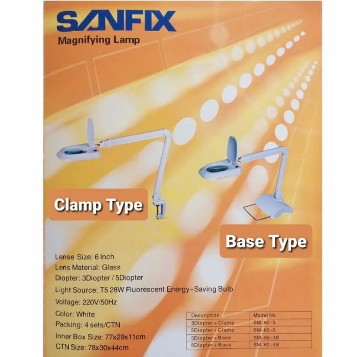 

Sanfix Sm-60-3 Lampu Kaca Pembesar/Magnifying Lamp/Sm60-3 Original Dan Terpercaya
