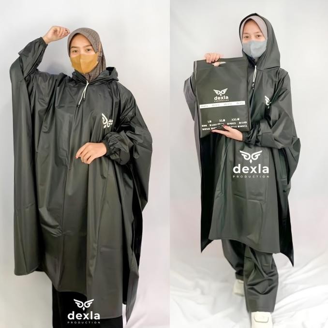 Promo Jas Hujan Ponco Pria Wanita Anti Rembes Raincoat Jumbo Mantel Hujan COD