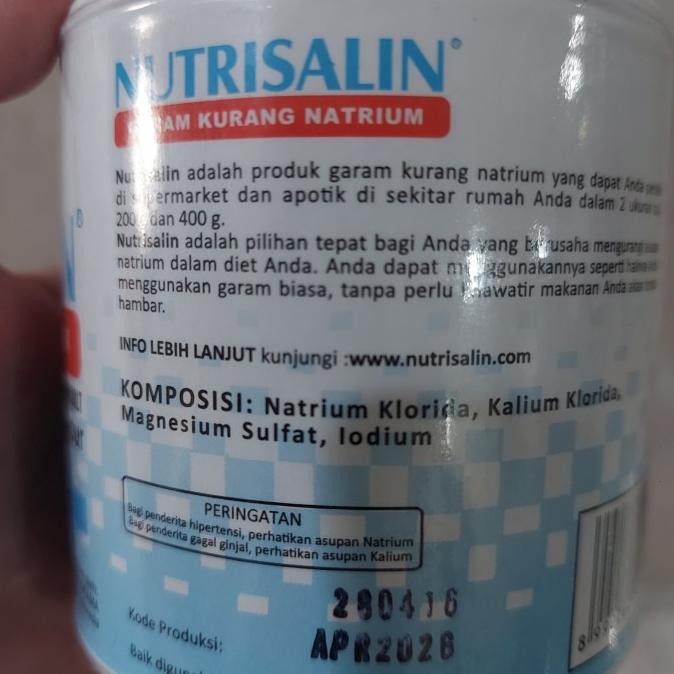 

Nutrisalin garam diet 400gr garam rendah natrium 400 gr garam dapur murah