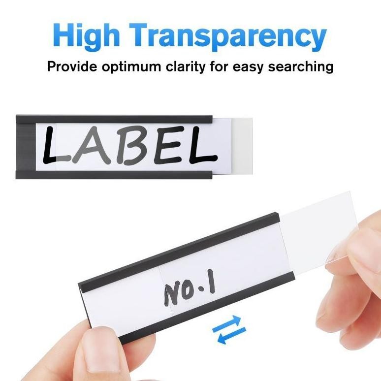 

New Arival 30pcs Magnetic Label Holder 76x25mm Label Harga Tempel Dirak Name Tag Price Tag Magnetik Viral