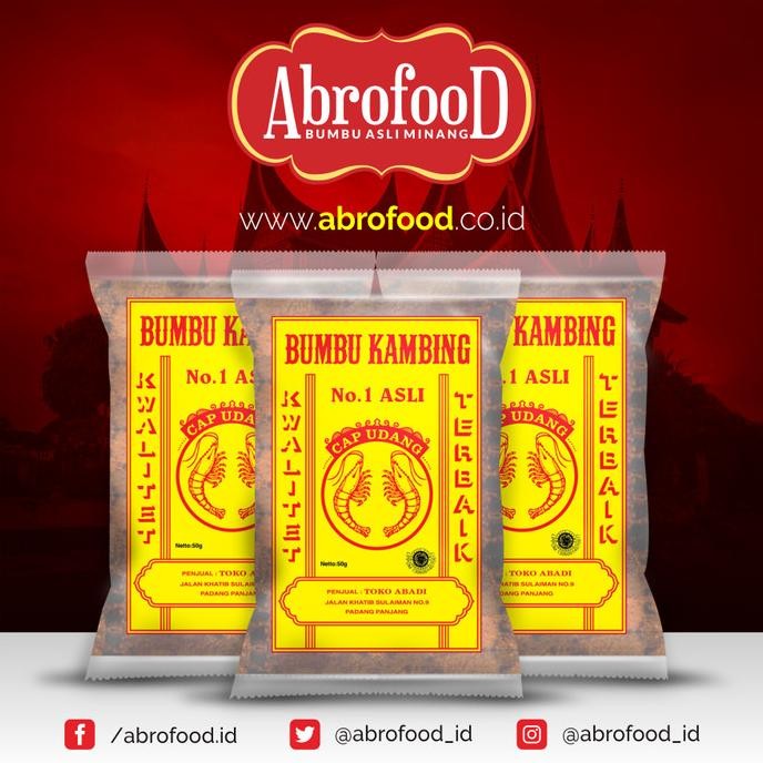 

Bumbu Kambing Cap Udang 50 gram | Pack murah