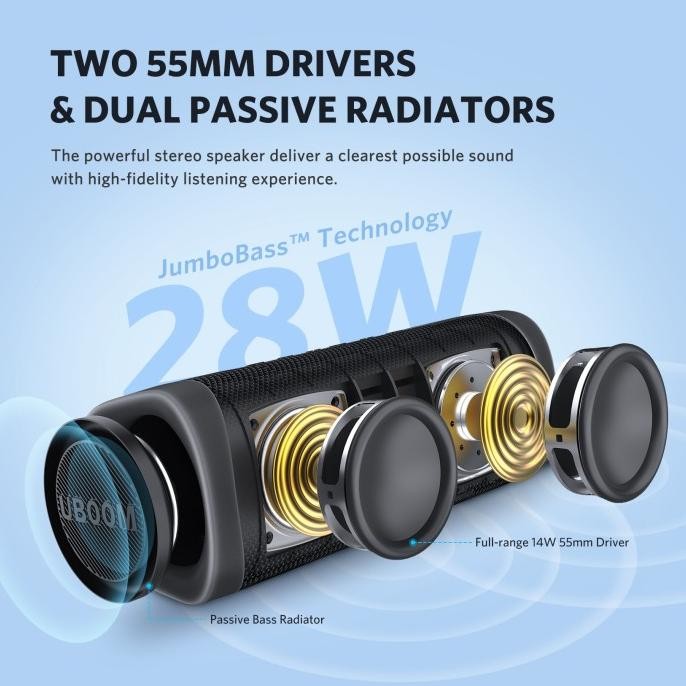 Grosir Earfun Uboom L - Jumbobass Portable Bluetooth Speaker With Audio App Equalizer Wireless