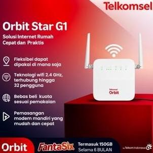 Modem Wifi 4G Telkomsel Orbit Star G1, Jangkauan Luas Dengan Sinyal 4G Lte Telkomsel - Antena Co