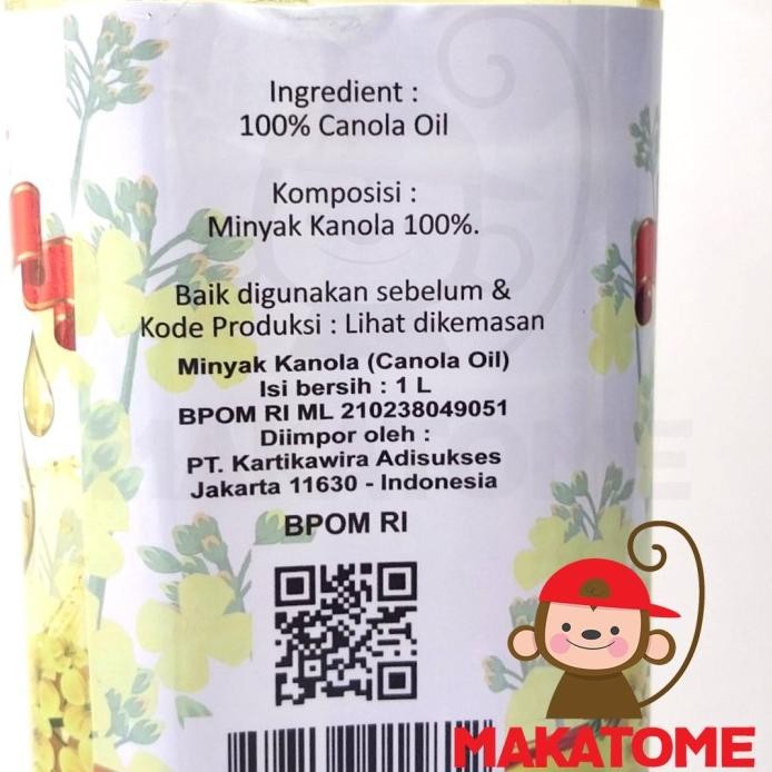 

Kroger Canola Oil 1lt Pure minyak kanola 100% original 1000ml 1 Liter murah