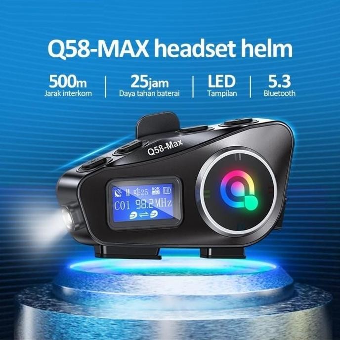 Grosir Q58 Intercom Helm Bluetooth Chip Qualcomm 5.0 Fm Radio Intercom Dua Arah Dan Peringkat Tahan 