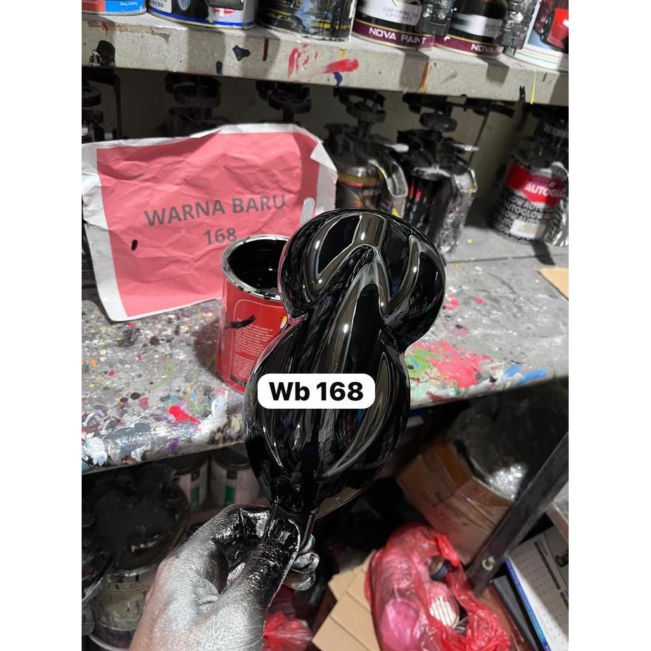 cat hitam deep black/cat hitam super pekat pu/cat motor dan mobil bahan pu 100% murah