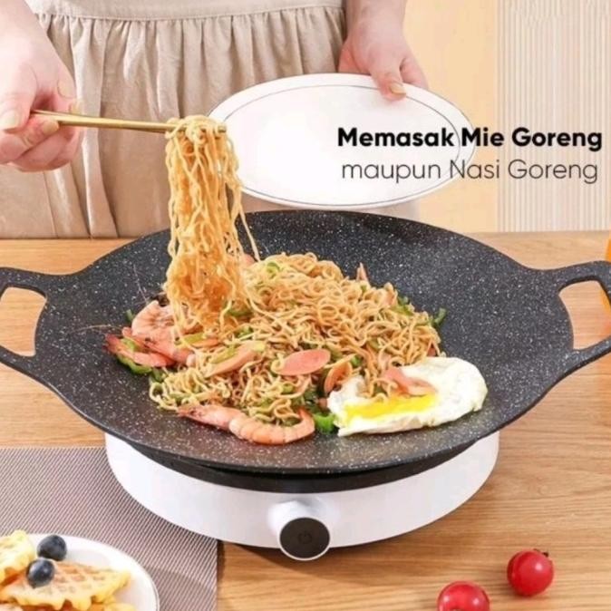 !!!!!!] Wajan grill bbq anti lengket wajan kondusi griller pan panggang wajan korea bbq multifungsi