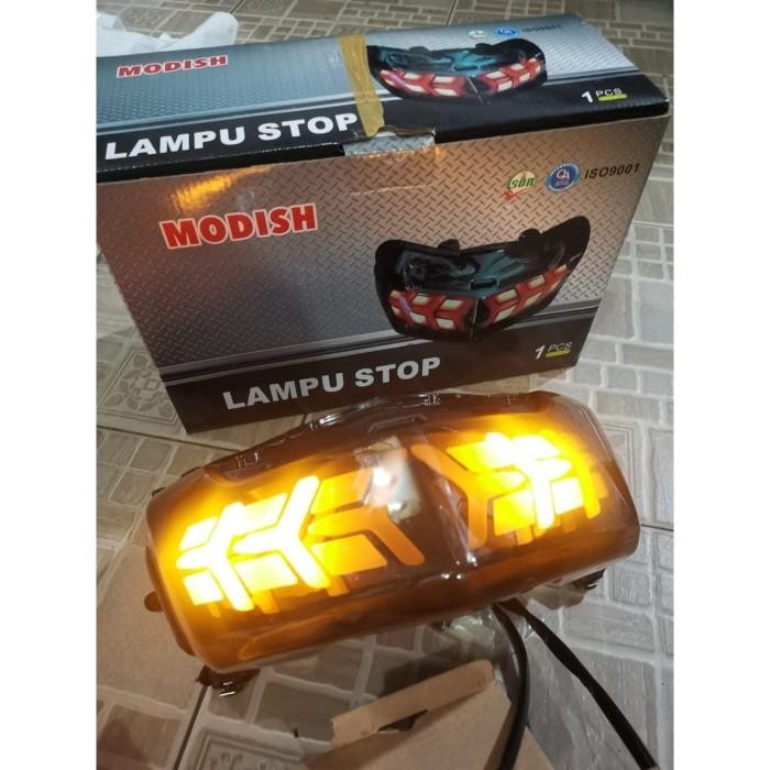 Stoplamp Lampu Stop Led Nmax 155 Old Running High Quality Mika Smoke Original Dan Terpercaya
