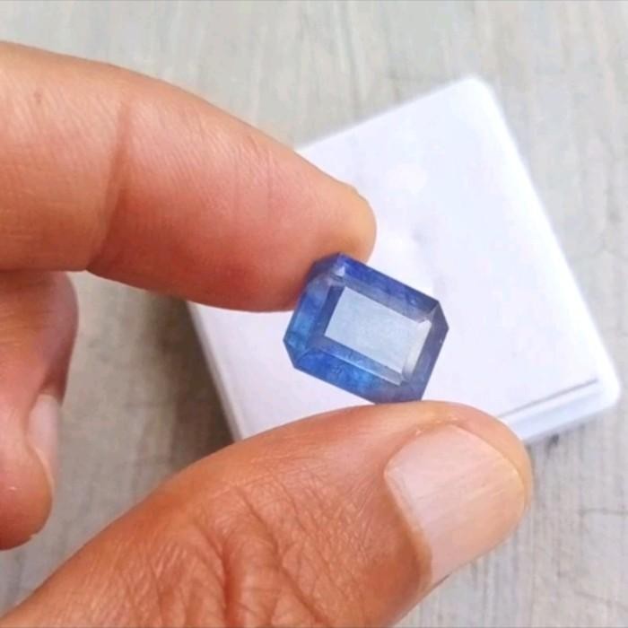 Blue Safir Octagon Cut, Batu Permata Blue Safir Original Dan Terpercaya