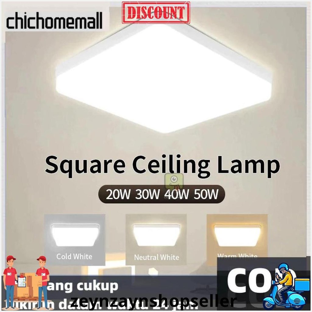 Chichome Lampu Led Plafon 48W 36W 18W Lampu Plafon Minimalis Lampu Kotak Lampu Ruang Tamu Lampu Kama