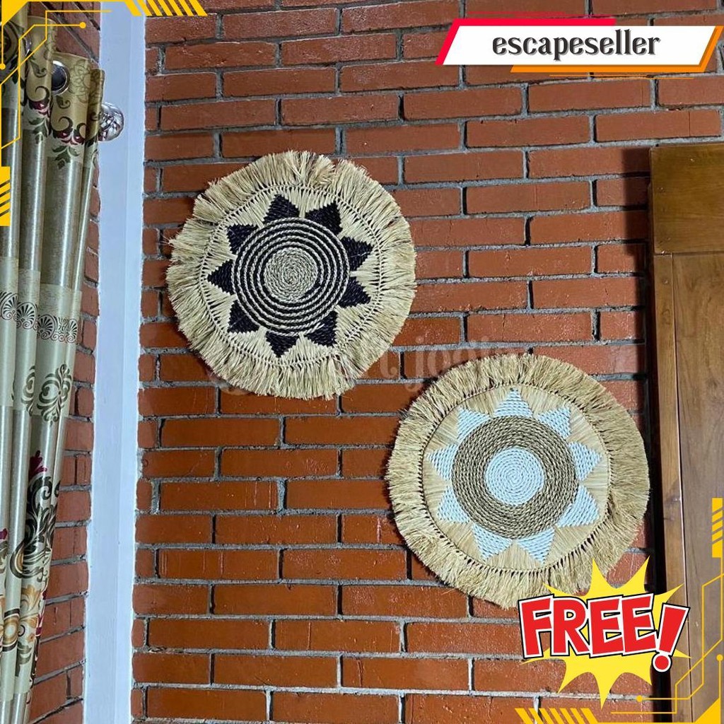 Walldecor Placemat Hiasan Dinding Anyaman Etnik Wall Basket Decor Kerajinan Anyaman B Craft Jogja Co