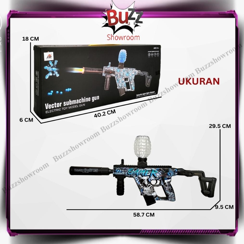 wd-54 Tembakan Anak WGG Kriss Vector Water Gel Blaster Mainan Submachine Gun Watergel Hemat