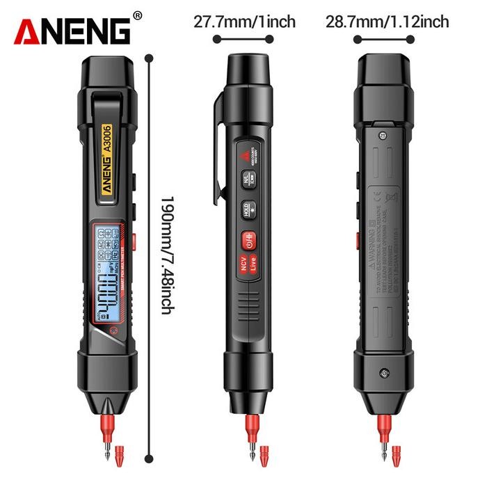 Grosir Aneng A3006 Pen Type Digital Multimeter 4000 Count Tester Zero Fire