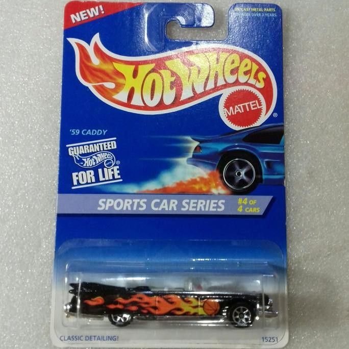 Hot Wheels 59 Caddy Cadillac. Card Sports Car Series Classic Detailing