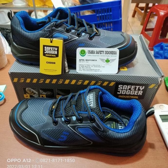 Sepatu Safety Jogger Cador Blue Asli Original New Stok