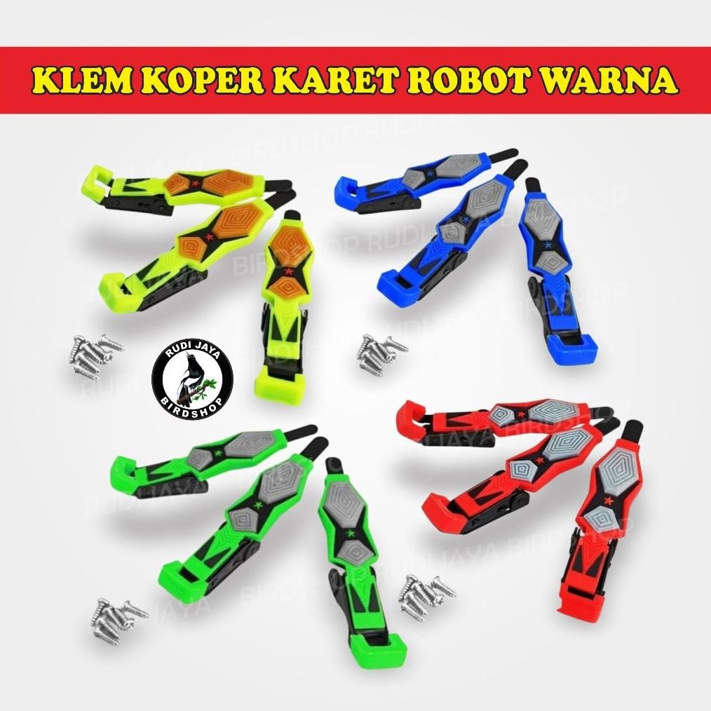 ed-7 KLEM KOPER KARET ROBOT WARNA MOTIF KLEM JEPIT JEPITAN PENJEPIT TEBOK KAKI SANGKAR BULAT BURUNG 